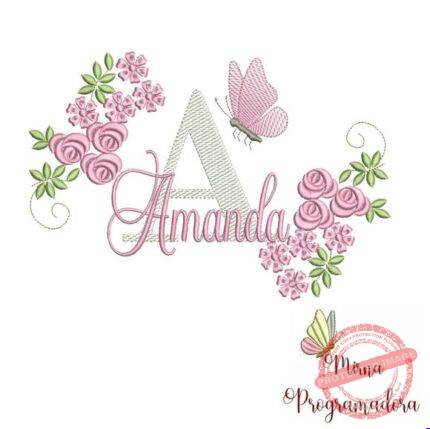Matriz de Bordado - Amanda (fazemos Qualquer Nome)