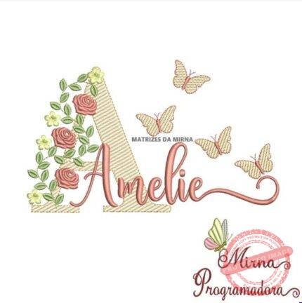 Matriz de Bordado - Amelie (fazemos Qualquer Nome)