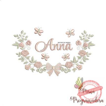 Matriz de Bordado Anna (fazemos Qualquer Nome)