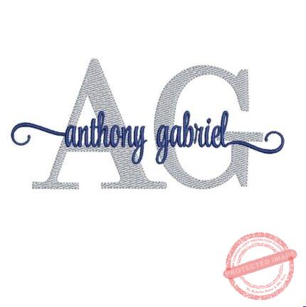 Matriz De Bordado - Anthony Gabriel (fazemos Qualquer Nome)