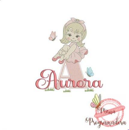 Matriz de Bordado - Aurora (fazemos Qualquer Nome)
