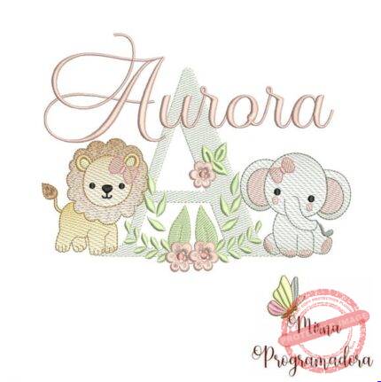 Matriz de Bordado - Aurora (fazemos Qualquer Nome)