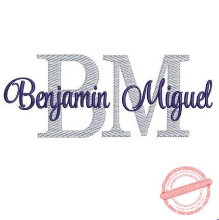 Matriz de Bordado - Benjamin Miguel (fazemos Qualquer Nome)