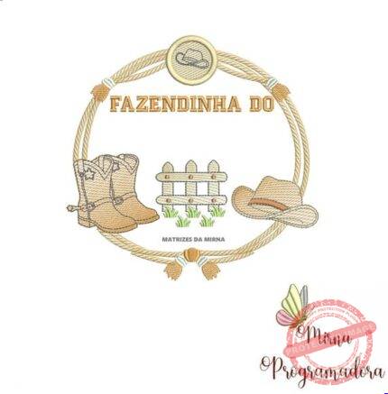 Matriz de Bordado - Bota e Chapeu Fazendinha
