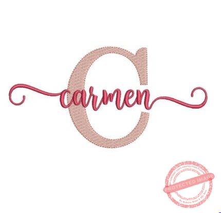 Matriz de Bordado - Carmen(fazemos Qualquer Nome)