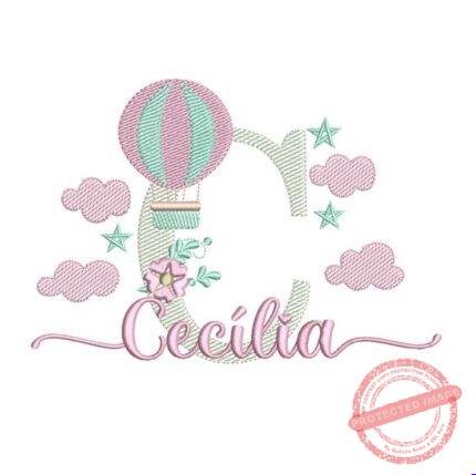 Matriz de Bordado - Cecília (fazemos Qualquer Nome)