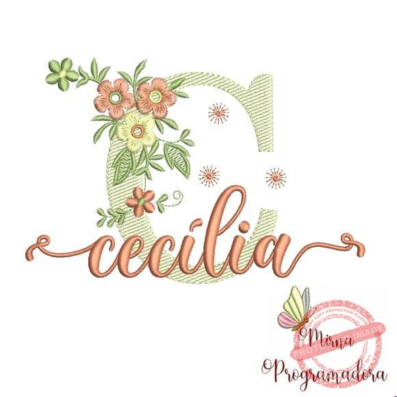 matriz-de-bordado-cecilia-fazemos-qualquer-nome-superb Matriz de Bordado - Cecília (fazemos Qualquer Nome) - Imagem 1