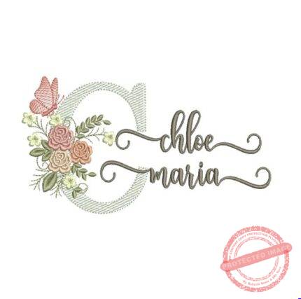 Matriz de Bordado - Chloe Maria (fazemos Qualquer Nome)