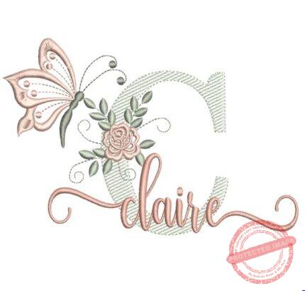 Matriz de Bordado - Claire (fazemos Qualquer Nome)