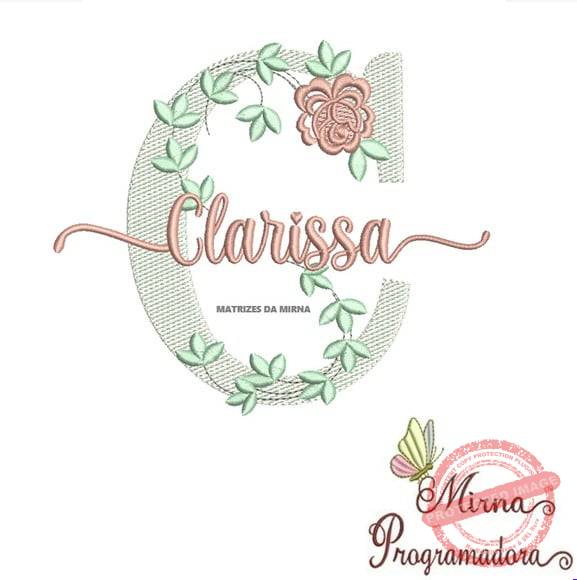 matriz-de-bordado-clarissa-fazemos-qualquer-nome-janome Matriz de Bordado - Clarissa (fazemos Qualquer Nome) - Imagem 1