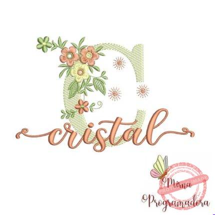 Matriz de Bordado - Cristal (fazemos Qualquer Nome)