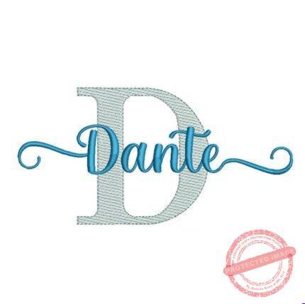 Matriz de Bordado - Dante (fazemos Qualquer Nome)