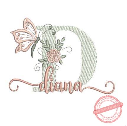 Matriz de Bordado - Diana (fazemos Qualquer Nome)
