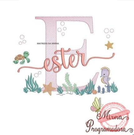 Matriz de Bordado - Ester (fazemos Qualquer Nome)