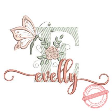 Matriz de Bordado - Evelly (fazemos Qualquer Nome)