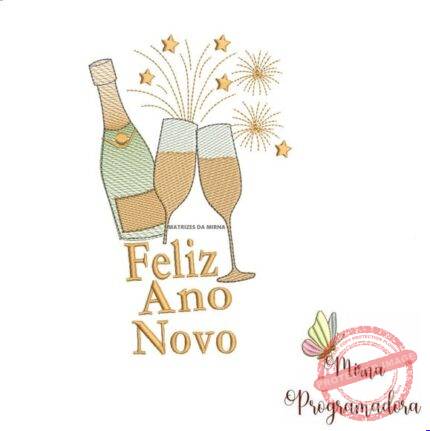 Matriz de Bordado Feliz Ano Novo