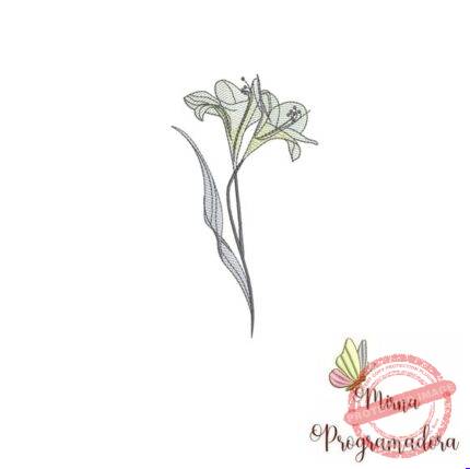 Matriz de Bordado - Flores Lirio