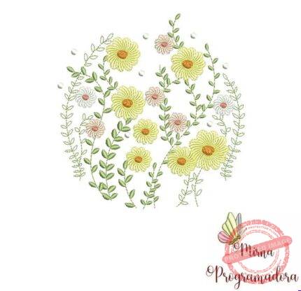 Matriz de Bordado - Flores Raminho