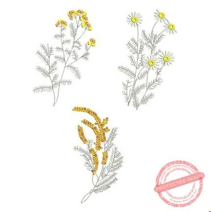 Matriz de Bordado - Florzinhas Raminhos
