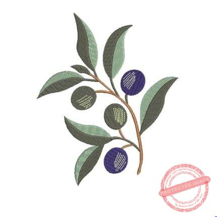 Matriz de Bordado - Folhas e Fruto