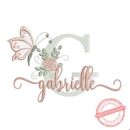 Matriz de Bordado - Gabrielle(fazemos Qualquer Nome)