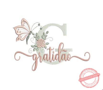Matriz de Bordado - Gratidão (fazemos Qualquer Nome)