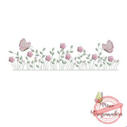 Matriz de Bordado - Jardim com Flores