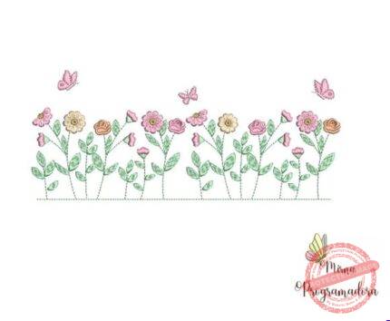 Matriz de Bordado - Jardim com Flores