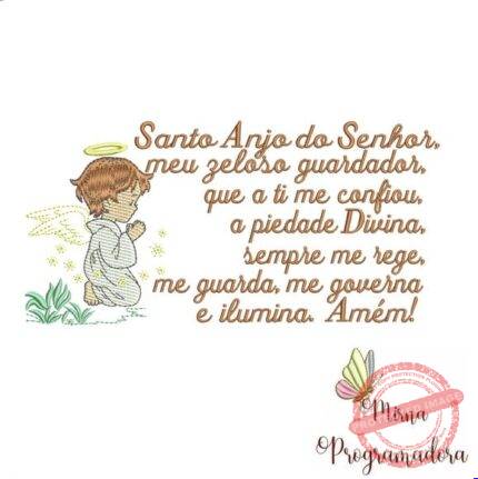 Matriz de Bordado - Anjinho Santo Anjo do Senhor