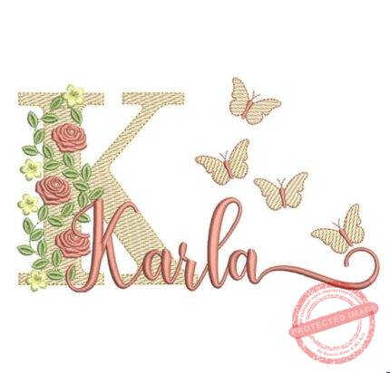 Matriz de Bordado - Karla (fazemos Qualquer Nome)