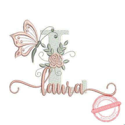 Matriz De Bordado - Laura (fazemos Qualquer Nome)
