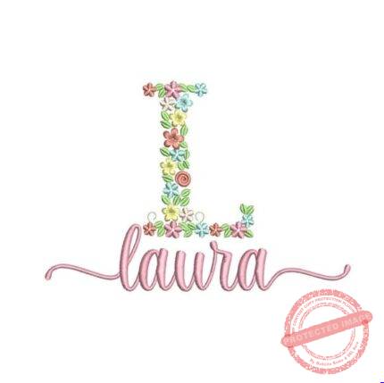 Matriz de Bordado - Laura (fazemos Qualquer Nome)