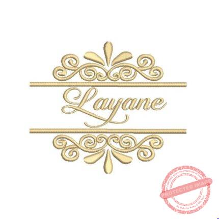 Matriz de Bordado - Layane (fazemos Qualquer Nome)