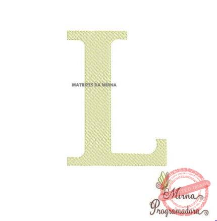 Matriz de Bordado Letra l Rippled