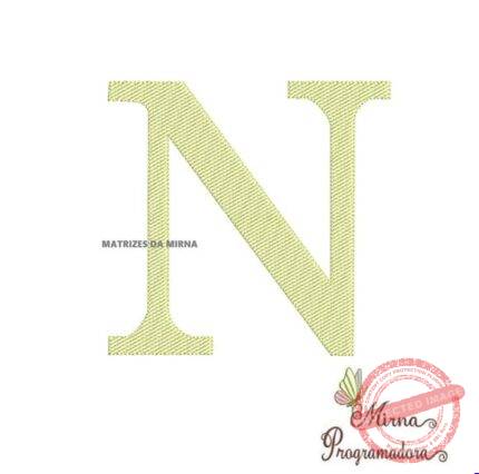 Matriz de Bordado Letra N Rippled