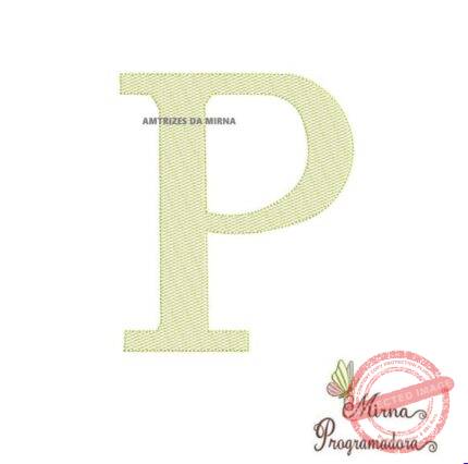 Matriz de Bordado Letra P Rippled