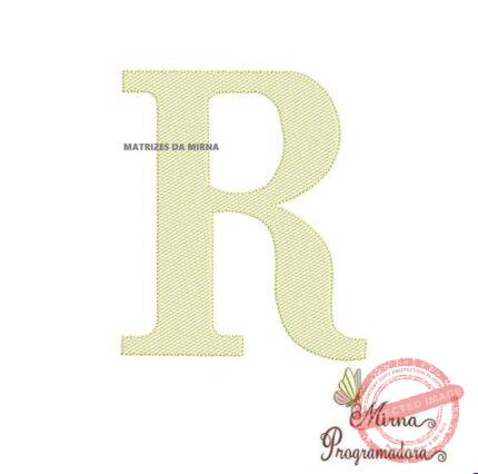 Matriz de Bordado Letra R Rippled