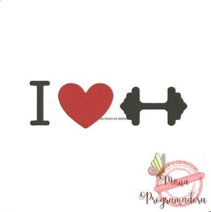 Matriz de Bordado - Love Musculação