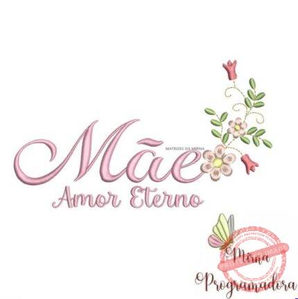 Matriz de Bordado - Mãe e Ramo de Flores