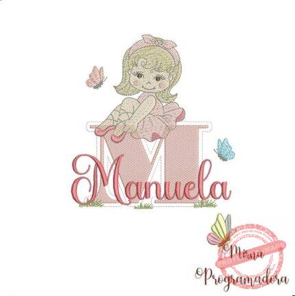 Matriz de Bordado - Manuela (fazemos Qualquer Nome)