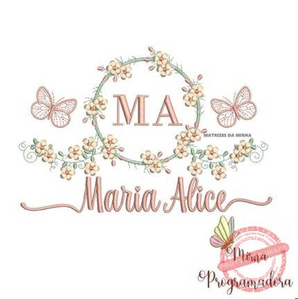 Matriz de Bordado - Maria Alice (fazemos Qualquer Nome)