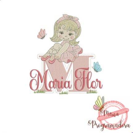 Matriz de Bordado - Maria Flor (fazemos Qualquer Nome)