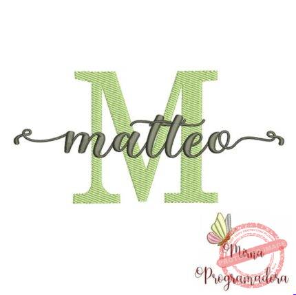 Matriz de Bordado - Matteo (fazemos Qualquer Nome)