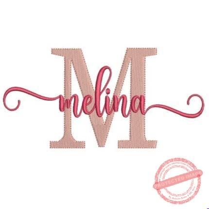 Matriz de Bordado - Melina (fazemos Qualquer Nome)