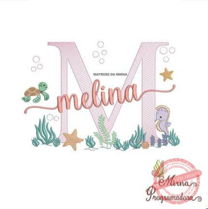 Matriz de Bordado - Melina (fazemos Qualquer Nome)