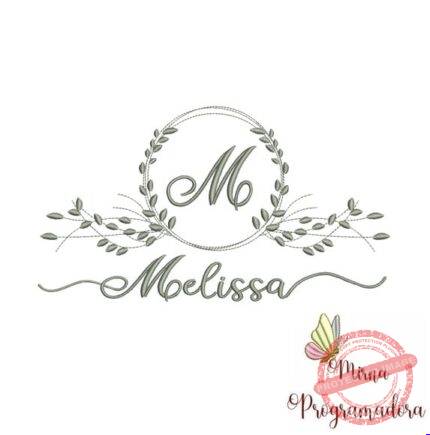 Matriz de Bordado - Melissa (fazemos Qualquer Nome)