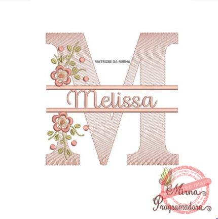 Matriz de Bordado - Melissa (fazemos Qualquer Nome)