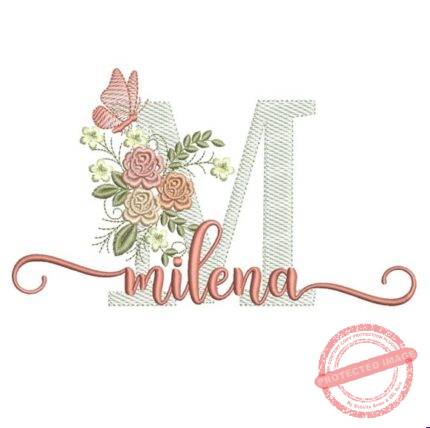 Matriz de Bordado - Milena (fazemos Qualquer Nome)