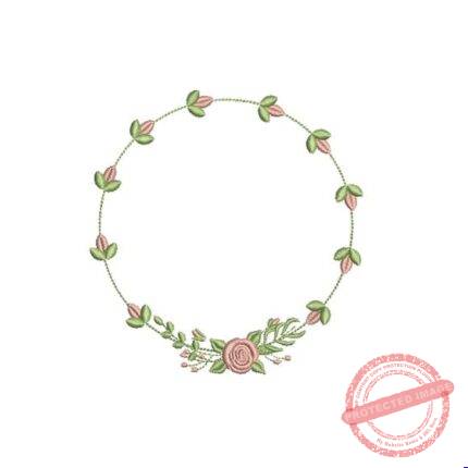 Matriz de Bordado - Moldura Flores