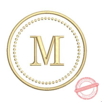 Matriz de Bordado - Moldura Letra m (fazemos Qualquer Letra)